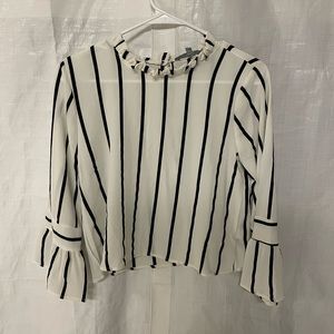 Black and white striped top